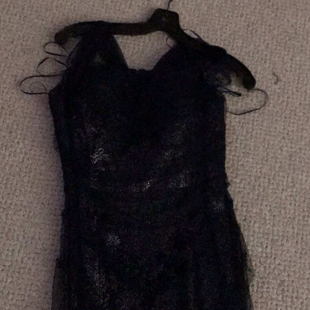 Blue and silver gown by Teri Jon  sleeveless